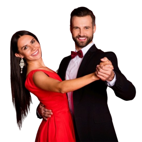 Felice coppia anziana che balla a mantova